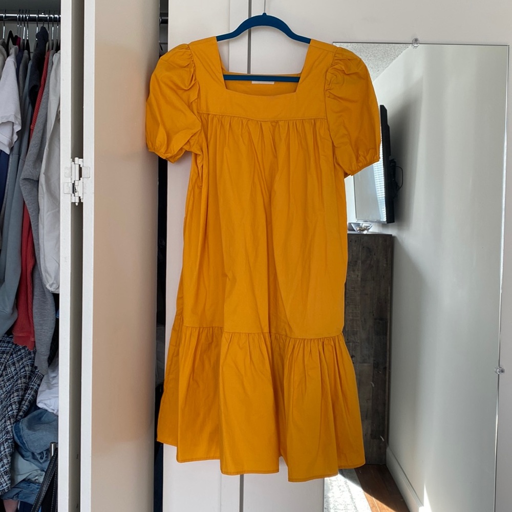 Mustard colored dress